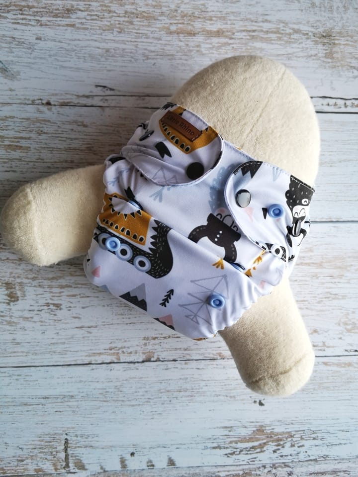 Little Rhino EVO AIO OS FIT bombaž tip A - pralna plenica - slika 7