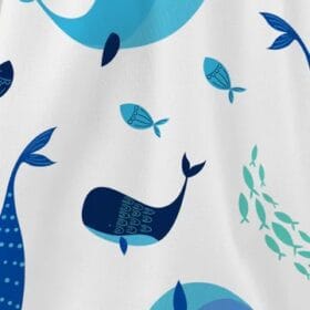 The whale on white