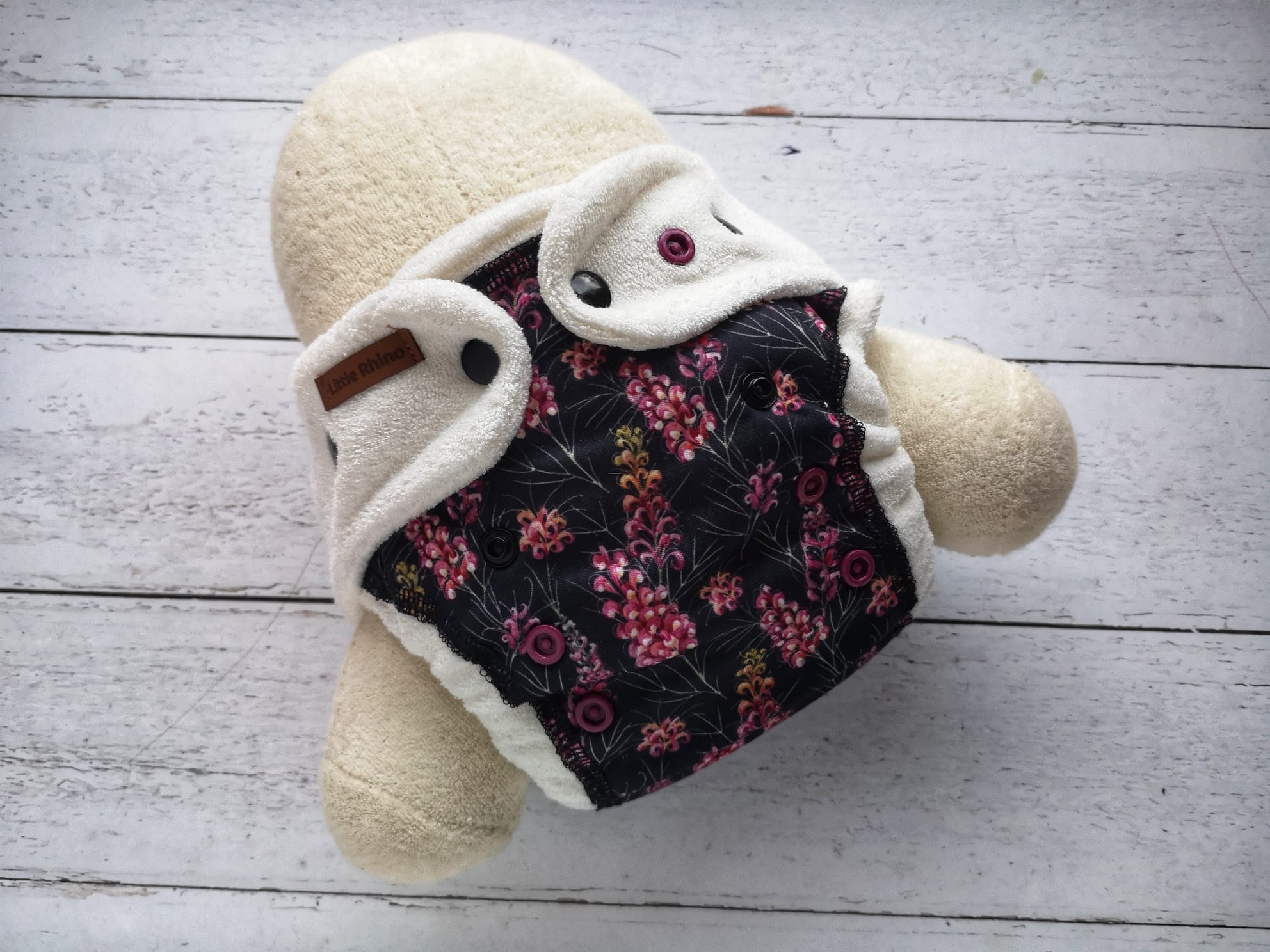 Little Rhino krojena OS Fit s flisem – pralna plenica (potrebuje hlačke) - ZADNJI KOSI - slika 4