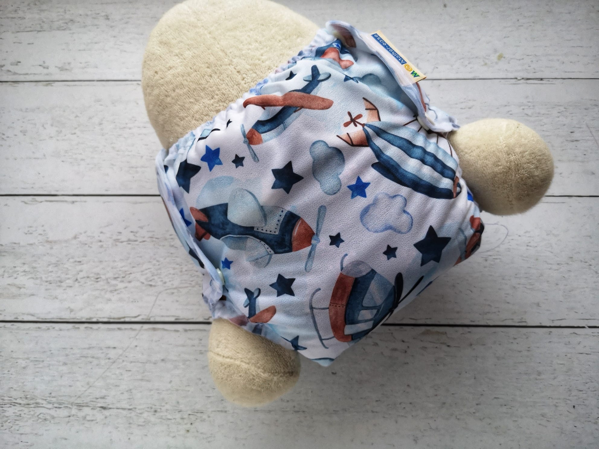 Little Rhino fitted krojena plenička + Mother ease Airflow prekrivne hlačke